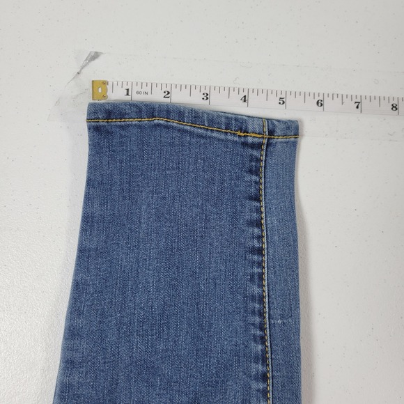 Judy Blue Jeans Distressed Ripped Blue Denim Straight Leg Women's Size - Picture 6 of 10